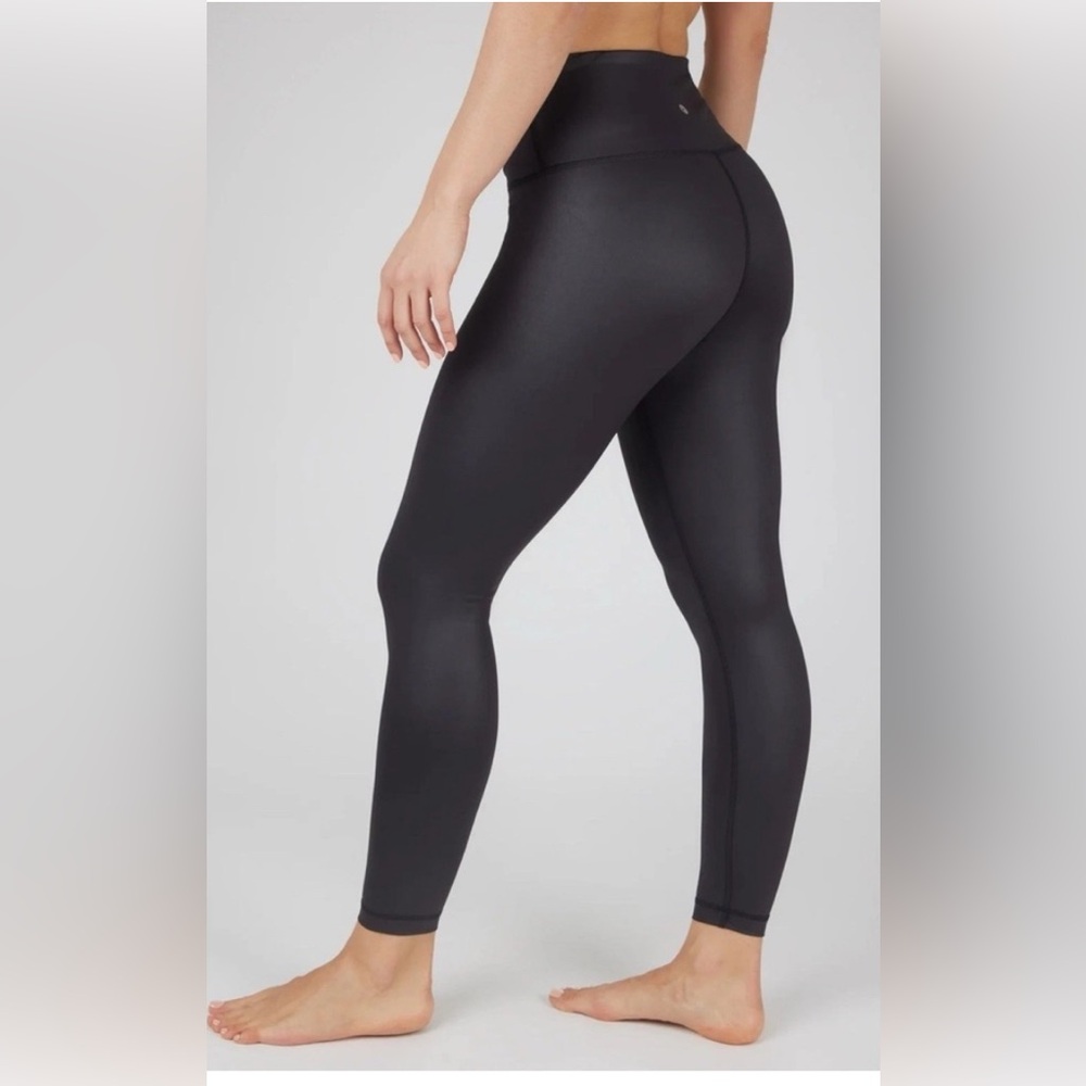 New-90 Degree By Reflex Faux Leather Elastic Free Super High Waist Legging